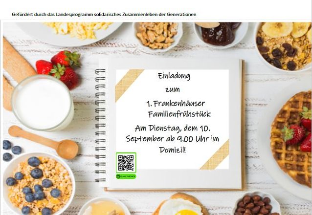 Bild: Einladung zum 1. Frankenh&auml;user Familienfr&uuml;hst&uuml;ck