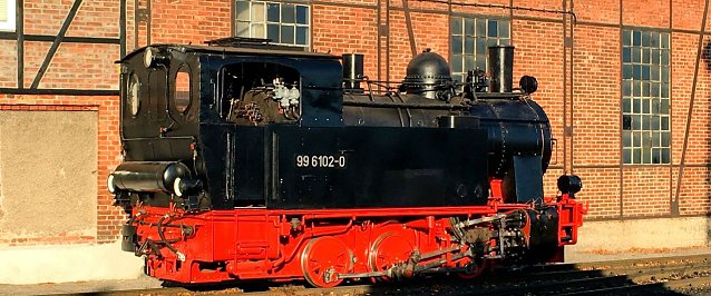 Bild: Sie ist zur&uuml;ck: Am 13.11. kehrte 99 6102 alias Fiffi in den Harz zur&uuml;ck. Ab dem kommenden Sommer soll sie als rollf&auml;higes Exponat f&uuml;r Austellungen zur Verf&uuml;gung stehen