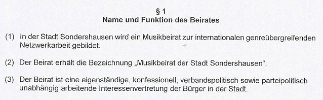 Bild: Satzung f&uuml;r den Musikbeirat beschlossen