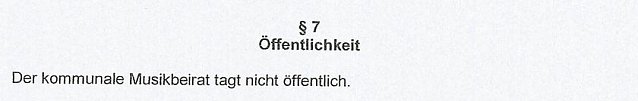 Bild: Satzung f&uuml;r den Musikbeirat beschlossen