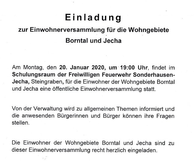 Bild: Einwohnerversammlung und Hauptausschuss