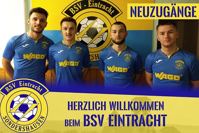 Bild: Vier Neuzug&auml;nge f&uuml;r Eintracht Sondershausen