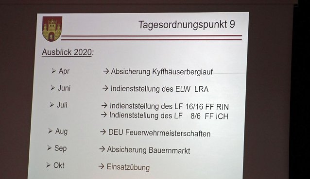 Bild: Gemeinsame Jahreshauptversammlung der FFW Bad Frankenhausens