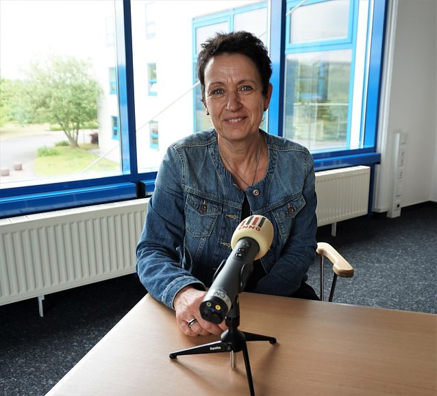 Bild: Simone Kaufmann im Interview