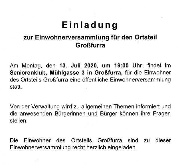 Bild: Einwohnerversammlung und Stadtratssitzung
