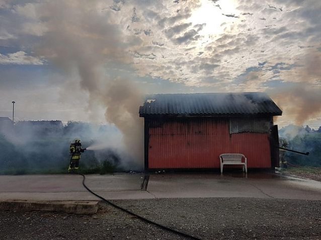 Bild: Brandeinsatz in Ro&szlig;leben