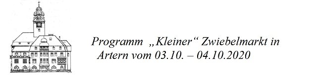 Bild: Programm  Kleiner Zwiebelmarkt Artern