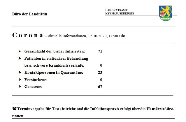 Bild: Eine weitere Person genesen