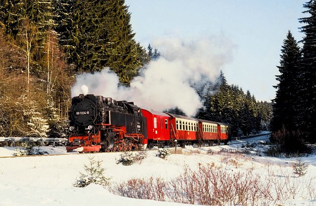 Bild: Dampflok betriebener Zug im harz