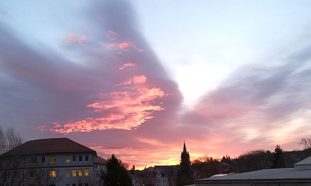 Bild: Imposanter Sonnenaufgang in Sondershausen