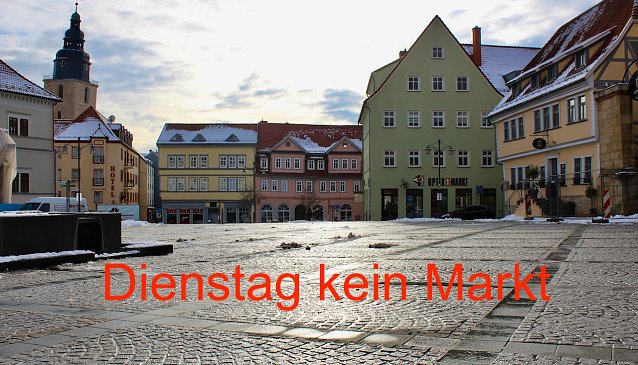 Bild: Markt in Sondershausen f&auml;llt am Dienstag aus