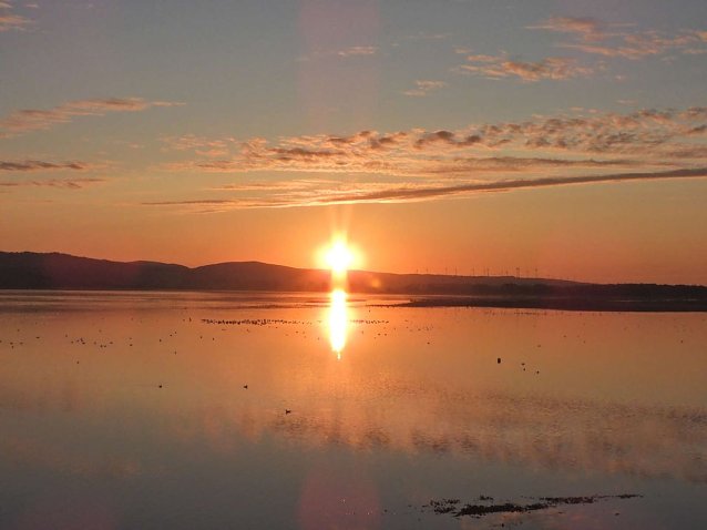 Bild: Unser Wetterbild kommt heute von Peter Blei, der diese sch&ouml;ne Aufnahme am Stausee Kelbra gemacht hat