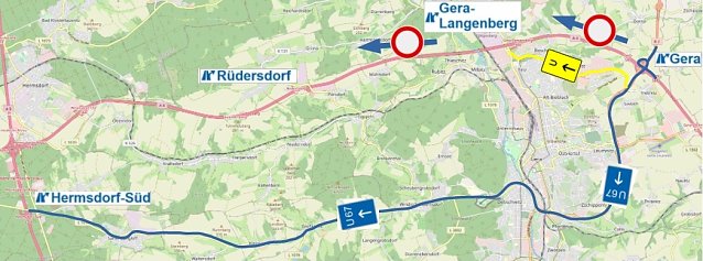 Bild: Umleitungsstrecken