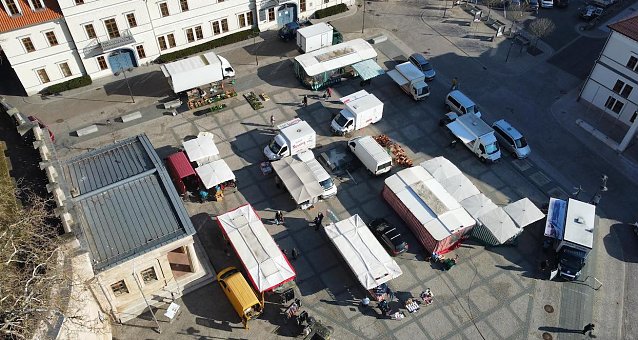 Bild: Regionale Produkte auf dem Wochenmarkt in Sondershausen