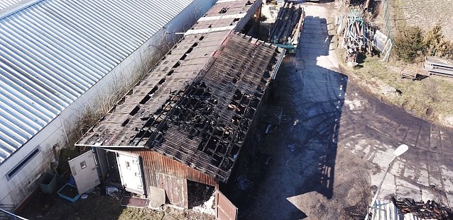 Bild: Brand im Greu&szlig;ener Gartencenter
