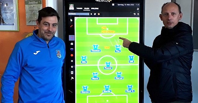 Bild: Digitale Taktiktafel beim VfB Oldisleben
