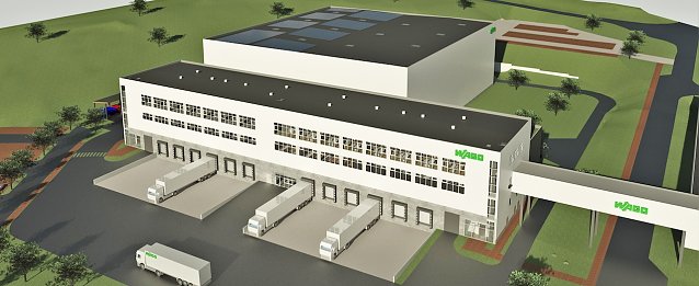 Bild: Das geplante neue Logistikzentrum aus der Vogelperspektive
