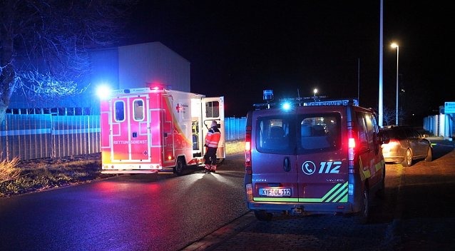Bild: Brand in einer Fabrikhalle