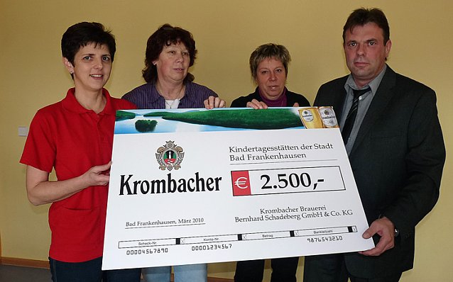 Bild: Spende an Kindertagesst&auml;tten Bad Frankenhausen