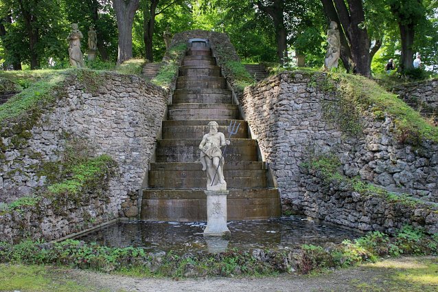 Bild: Gro&szlig;e Kaskade in Schlossgarten Ebeleben