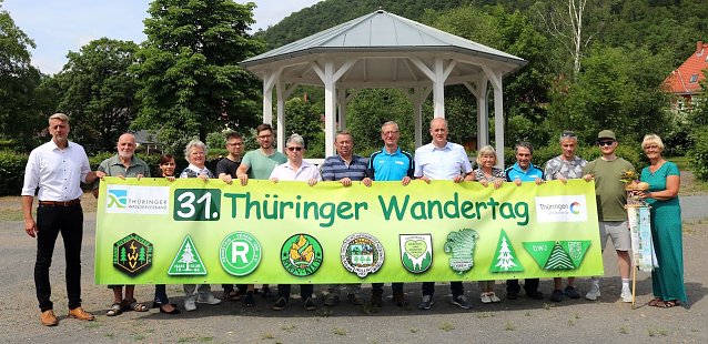 Bild: Das Organisationsteam des Th&uuml;ringer Wandertags