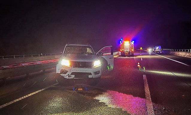 Bild: Unfall heute Morgen auf der A38