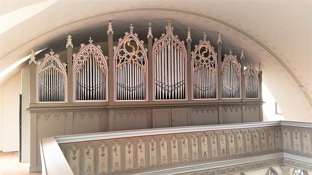 Bild: Witzmann-Orgel in der Kirche Gro&szlig;enehrich, erbaut 1851 von August Witzmann 