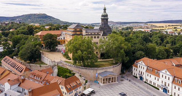 Bild: Luftaufnahme mit Schloss Sondershausen