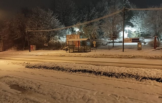 Bild: Der erste Schnee in Sondershausen-Bebra 2023