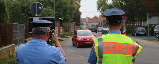 Bild: Geschwindigkeitskontrolle in Nordhausen, Archivbild