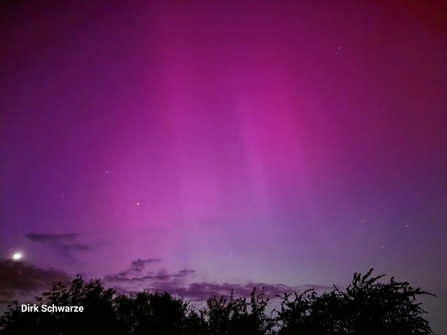 Bild: Polarlichter &uuml;ber Werther gestern Abend