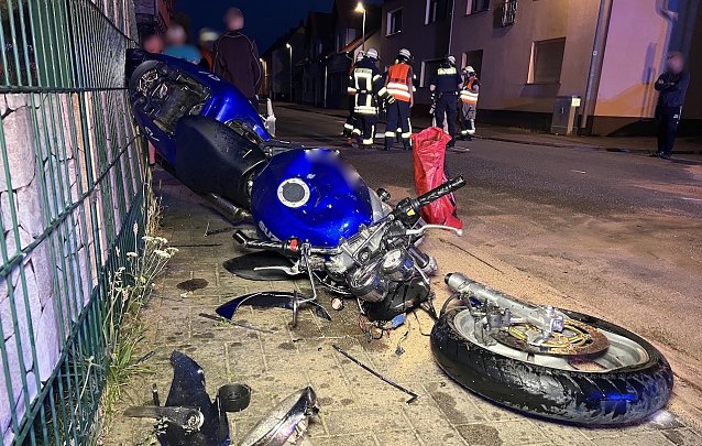 Bild: Schwerer Biker Unfall in Sondershausen
