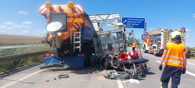Bild: Unfall heute Mittag auf der A38