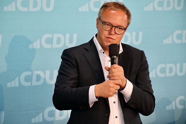 Bild: Der CDU Spitzenkandidat f&uuml;r Th&uuml;ringen, Mario Voigt