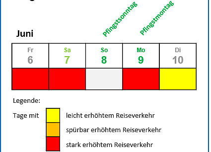 Bild: Staugefahr am Pfingstwochenende
