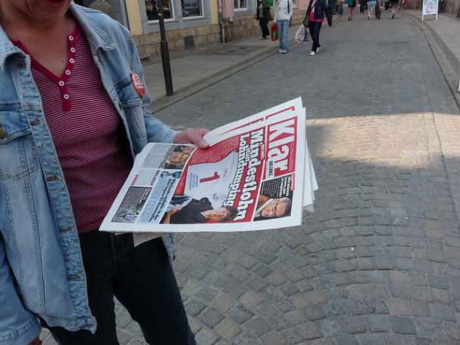 Mindestlohn statt Lohndumping! (Foto: Karl-Heinz Herrmann)