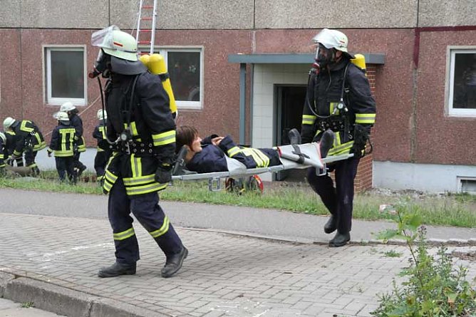 Brandausbruch nach Gasexplosion (Foto: G&uuml;nter Herting)