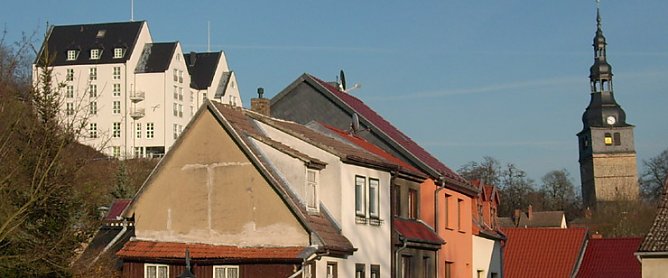 Oberkirche Bad Frankenhausen und Hotel Residenz (Foto: Karl-Heinz Herrmann)