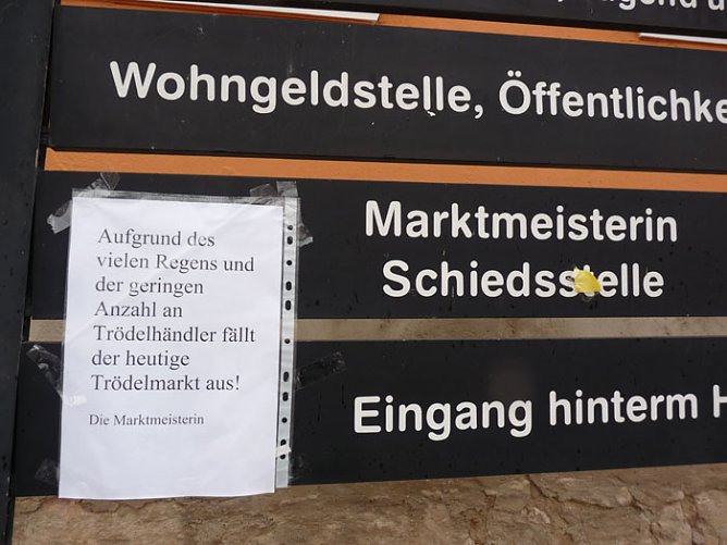 Ausfall Tr&ouml;delmarkt (Foto: Karl-Heinz Herrmann)