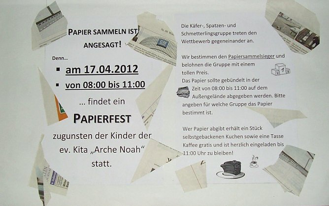 Jetzt flei&szlig;ig sammeln (Foto: Kita Gro&szlig;furra)