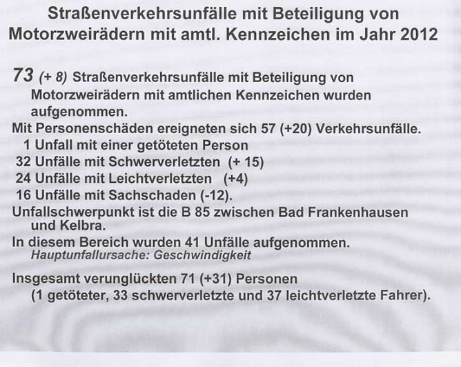Verkehrsunfallstatistik 2011 (3) (Foto: Polizeiinspektion Kyffh&auml;user)