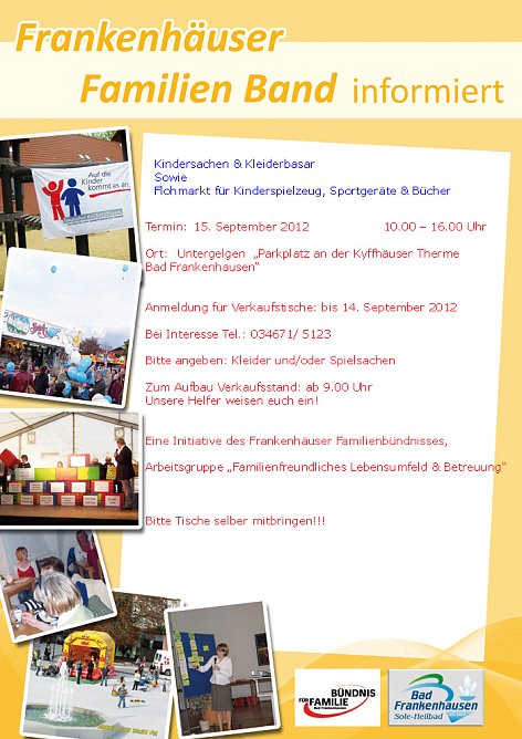 Kindersachen & Kleiderbasar (Foto: Stadt Bad Frankenhausen)