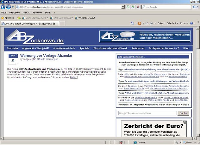 Warnung vor Abzocke (Foto: Landratsamt Kyffh&auml;userkreis)