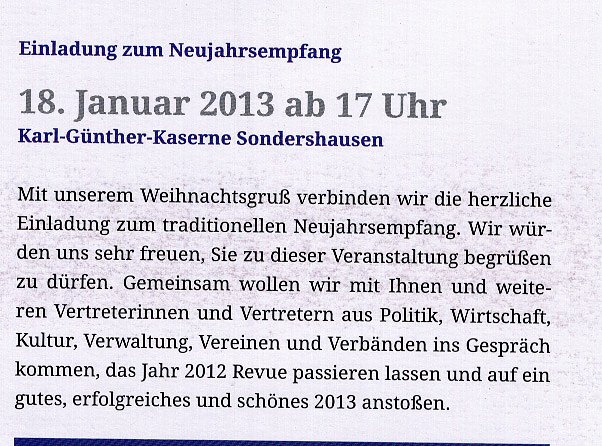 Irritationen beim Neujahrsempfang (Foto: Karl-Heinz Herrmann) Irritationen beim Neujahrsempfang (Foto: Karl-Heinz Herrmann)