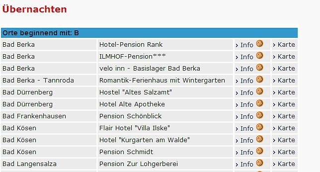 &Uuml;bernachtungsm&ouml;glichkeiten (Foto: Karl-Heinz Herrmann)