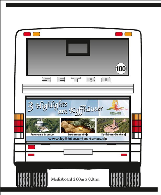 Buswerbung - Kooperationsprojekt angelaufen (Foto: Kyffh&auml;usertourismus GmbH)