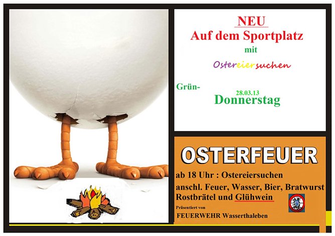 Osterfeuer 2013 im Schnee??? (Foto: FFW Wasserthaleben) Osterfeuer 2013 im Schnee??? (Foto: FFW Wasserthaleben)