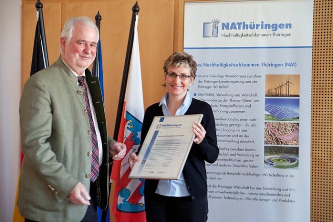 Auszeichnung vom NAT (Foto: NAThüringen) Auszeichnung vom NAT (Foto: NAThüringen)