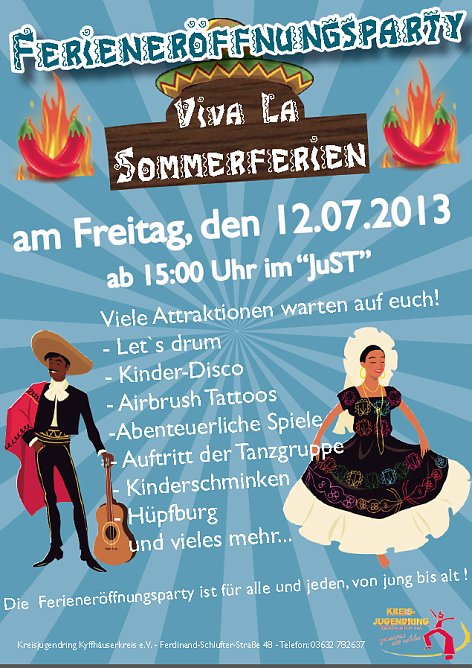 Ferieneröffnungsparty im JuST (Foto: Just Sondershausen) Ferieneröffnungsparty im JuST (Foto: Just Sondershausen)