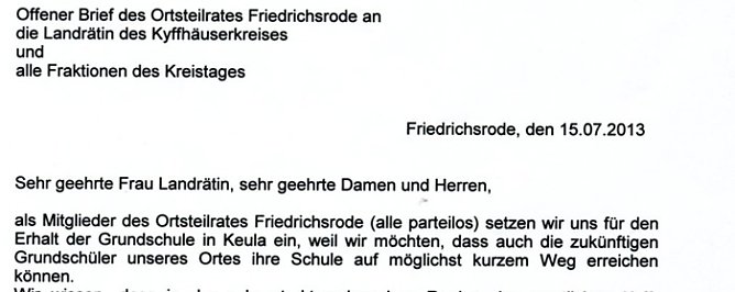 Offener Brief (Foto: Maria Ende)